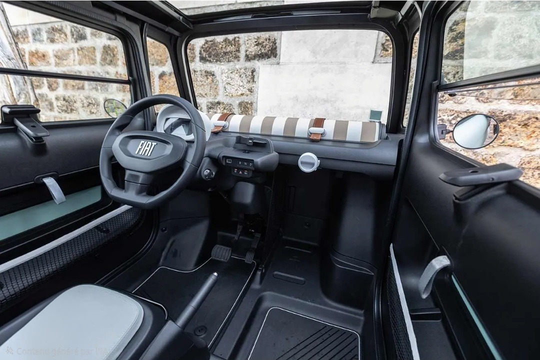 Intérieur de la Fiat Topolino — Unloc' Toulouse